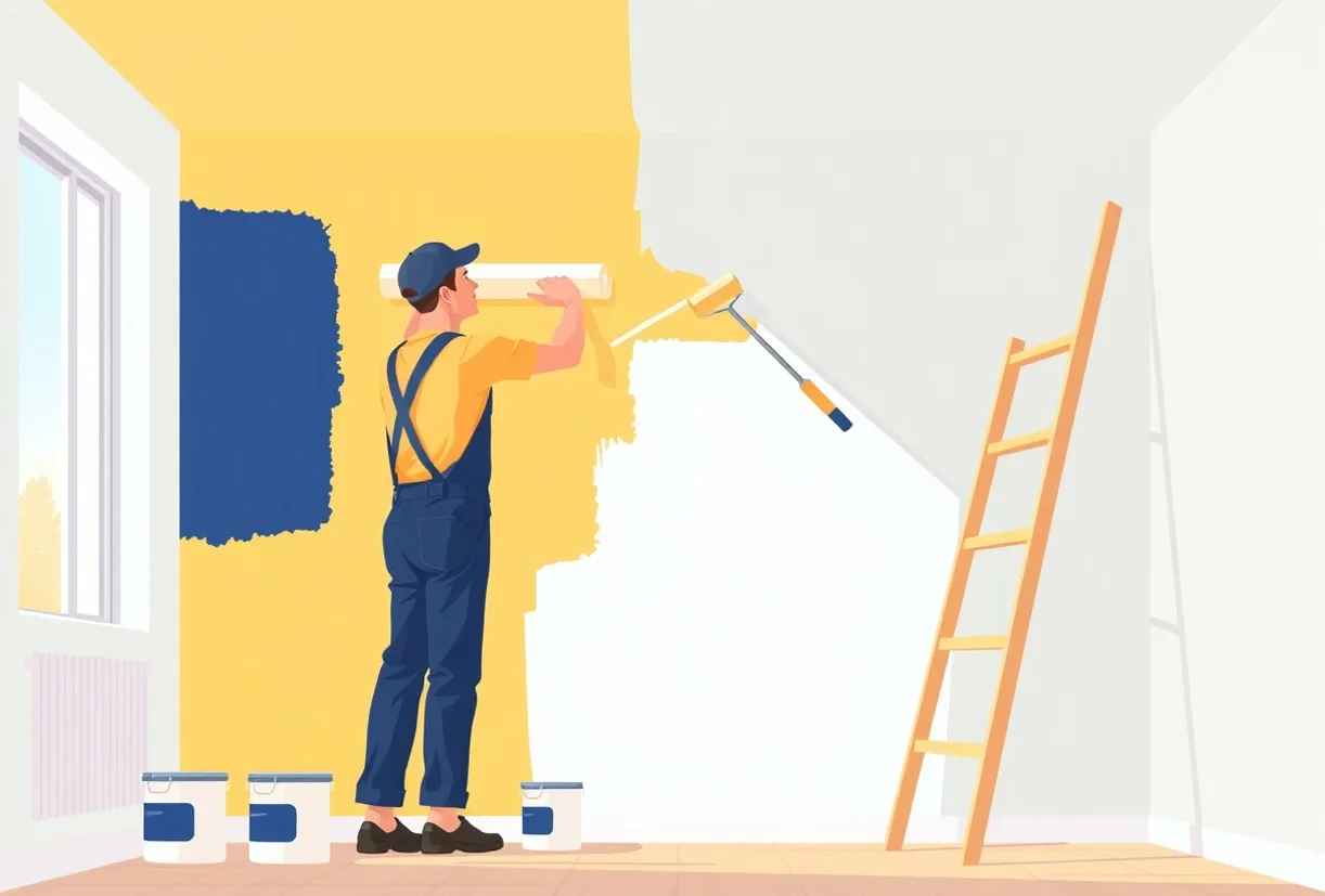 Peintre Brest 29200 en intervention sur un chantier